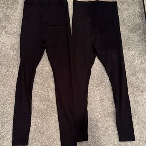 Oh! Mamma Black Stretch Leggings